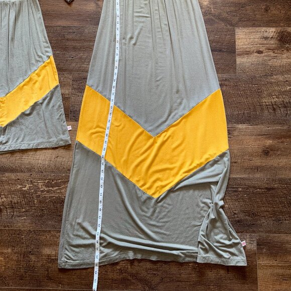 Lolly Wolly Doodle Mom and Me Dress Gray and Mustard XS - Picture 4 of 8